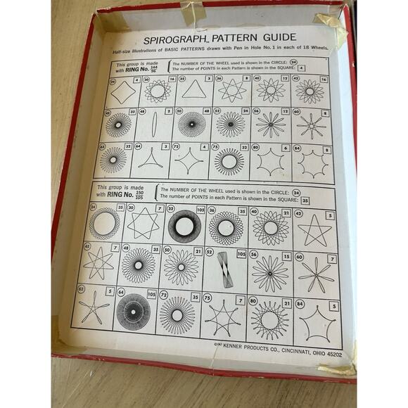 Vintage original 1967 Spirograph by Kenner #401 Original Box And Instructions - Picture 11 of 12